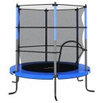 Vidaxl trampoline avec filet de sécurité rond 140x160 cm bleu Vidaxl trampoline avec filet de sécurité rond 140x160 cm bleu