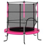 Vidaxl trampoline avec filet de sécurité rond 140x160 cm rose Vidaxl trampoline avec filet de sécurité rond 140x160 cm rose