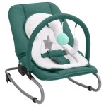 Vidaxl transat pour bb vert acier