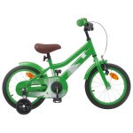 Vidaxl v�lo pour enfants 14 pouces pour les 3 - 5 ans vert