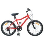 Vidaxl v�lo pour enfants 24 pouces 6 - speed pour les 8 - 12 ans rouge