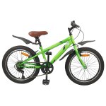 Vidaxl v�lo pour enfants 24 pouces 6 - speed pour les 8 - 12 ans vert