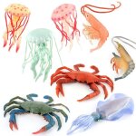 Mod�le de vie marine, animaux marins, m�duse, m�duse, crabe, jouets educatifs cognitifs pour enfants