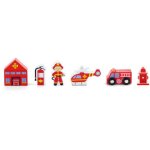 Viga toys - 50815 - accessoires de train - caserne de pompiers - 6 pi ces