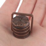 Vintage maison de poupe miniature cuivre 3 couches empilable snack alimentaire bento bote a lunch avec ...