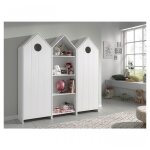 Vipack casami 2 armoires 1 porte blanc + armoire ouverte