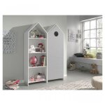 Vipack casami armoire ouverte + armoire 1 porte gris
