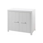 Vipack commode 2 portes pin massif laqu blanc erik