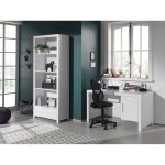 Vipack erik bureau bois laqu blanc avec 1 caisson 1 porte + bibliothque Vipack erik bureau bois laqu blanc avec 1 caisson 1 porte + bibliothque