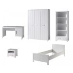 Vipack erik lit simple + chevet + bureau + armoire 3 portes + bibliothque Vipack erik lit simple + chevet + bureau + armoire 3 portes + bibliothque