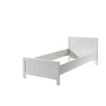 Vipack erik lit simple + sommier + chevet + armoire 2 portes + bureau