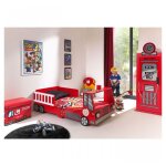 Vipack funbeds lit junior pompier + armoire petrol pump 1 porte
