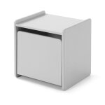 Vipack kiddy chevet enfant bois laqu 1 porte l 40cm gris