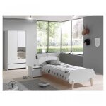 Vipack kiddy lit simple + armoire 2 portes + chevet enfant Vipack kiddy lit simple + armoire 2 portes + chevet enfant