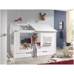 Vipack lio lit cabane 90x200cm + lit gigogne