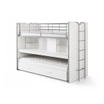 Vipack lits superposs bonny 2 couchages compact 80 blanc