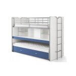 Vipack lits superposs bonny 2 couchages compact 80 bleu