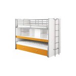 Vipack lits superposs bonny 2 couchages compact 80 orange