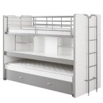 Vipack lits superposs bonny 2 couchages compact 80 silver