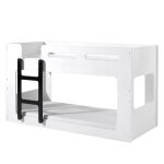 Vipack lit superpose laque blanc et noir luca 90