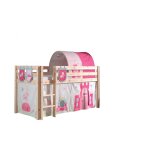 Vipack pino lit compact pin massif naturel + princess rideau et tunnel de lit + 3 pochettes Vipack pino lit compact pin massif naturel + princess rideau et tunnel de lit + 3 pochettes