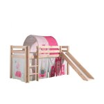 Vipack pino lit compact avec toboggan + rideau de lit princess + tunnel de lit princess Vipack pino lit compact avec toboggan + rideau de lit princess + tunnel de lit princess