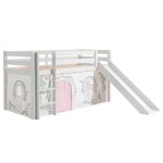 Vipack pino lit mezzanine avec toboggan + rideau de lit birdy Vipack pino lit mezzanine avec toboggan + rideau de lit birdy