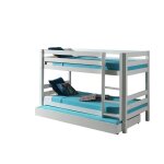 Vipack pino lits superposs pin massif blanc 209 x 105 x 140 cm + lit gigogne Vipack pino lits superposs pin massif blanc 209 x 105 x 140 cm + lit gigogne