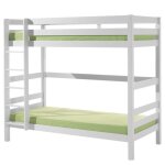 Vipack pino lits superposs pin massif blanc 209x105x182cm