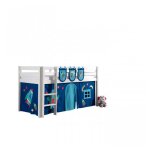 Vipack pino lit sureleve 90x200cm avec sommier blanc + rideau de lit astro + 3 pochettes Vipack pino lit sureleve 90x200cm avec sommier blanc + rideau de lit astro + 3 pochettes