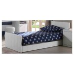 Vipack robin lit simple 90x200 + sommier 13 lattes + lit gigogne