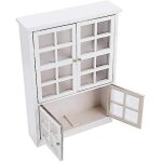 Vitrine en bois  trois niveaux 1:12 - pour maison de poupe - bibliothque en verre - accessoire miniature ...