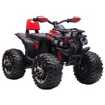 Voiture 4x4 quad buggy electrique enfant 12 v 5 km / h max. effets lumineux sonores selle avec dossier ...