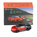 Modle de voiture en alliage bugatti veyron chiron, echelle 1 / 64, carrosserie et chssis de voiture ...