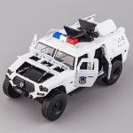 Mod�le de voiture blind�e de guerrier en alliage, jouet de police antid�flagrant, voiture militaire moul�e, ...