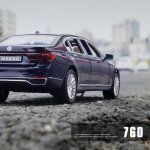 Voiture bmw 7 srie 2021 i 1:24 en alliage, modle de voiture de simulation, dcoration de collection, ...