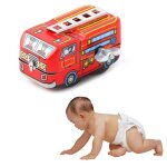 Voiture et camion de pompier vintage pour enfants, modle horloge, jouets cadeaux a remonter