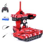 Voiture de cascade radiocommand�e pour enfant, jouet d�formable, robot de char de simulation, t�l�commande ...