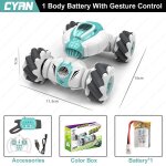 Voiture de cascadeur rc 4wd 1 / 16, jouet de vhicule de conduite a induction de geste, drive de torsion ...