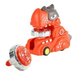 Voiture de dinosaure spinning pour enfants, jouet de comp�tition en alliage lumineux en un clic, lancement ...