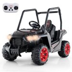 Voiture electrique enfant 24v - costway, tlcommande 2, 4 g, suspensions a ressort, musique, klaxon, ...