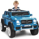 Voiture electrique pour enfants costway benz g650 - s avec t�l�commande parentale et lumi�res led - bleu ...