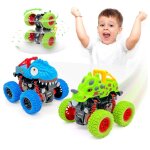 Voiture jouet lot de 2 monster truck dinosaure, cars bebe jeux camion enfant garon cadeau 2 3 4 5 ans ...