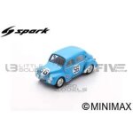 Voiture miniature de collection - spark 1 / 43 - renault 4 cv 1063 - le mans 1952 - blue - s5223