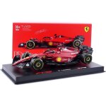 Voiture miniature ferrari 2022 leclerc 1 / 43 burago f1 - 75 die cast - avec casque