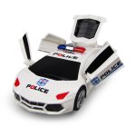 Voiture de police avec lumi�re led rotative et son, 360, mod�le de v�hicule �lectrique, jouets pour gar�ons, ...