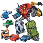 Voiture robot a d�formation 5 en 1 pour enfant, jouet de bricolage, mod�le de voiture assembl�, ensemble ...