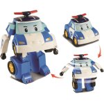 Voiture robot transformable polie - 10cm - transformable en robot ou en voiture de police, jouet pour ...