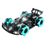 Voiture t�l�command�e 4x4 drift stunt avec lumi�res et vapeur 50m usb charge bleu yonis