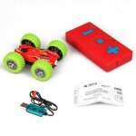 Voiture tlcommande double face pour enfants, vhicule de cascade, jouet 3d, 2. 4g